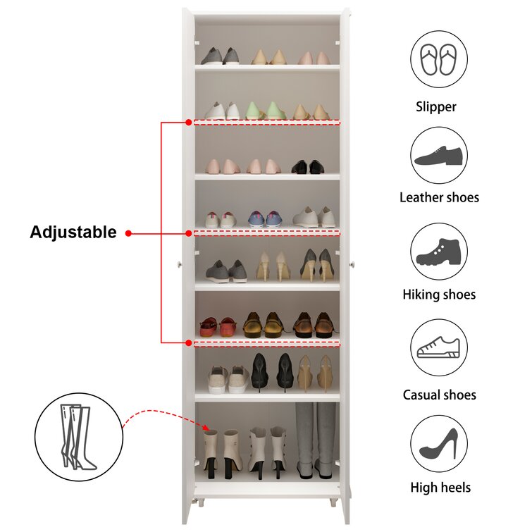Latitude Run® 32 Pair Stackable Shoe Storage Cabinet