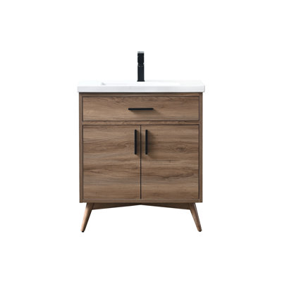 Binford 30'' Single Bathroom Vanity with Ceramic Top