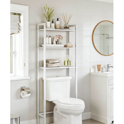 3-Tier Over The Toilet Storage Freestanding White