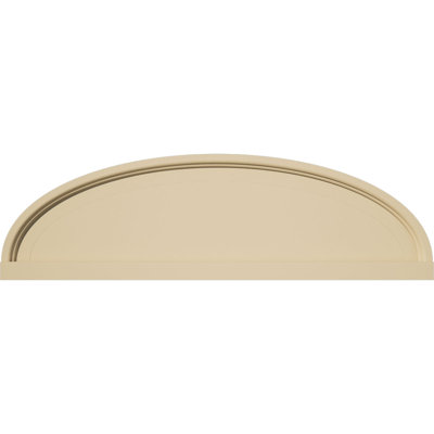 Elliptical Signature Urethane Pediment, Primed Tan