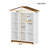 House-Shaped Storage Rack With Nine Storage Compartments, Three-Layer Bookshelf  With Colorblock Design (Bookshelf)