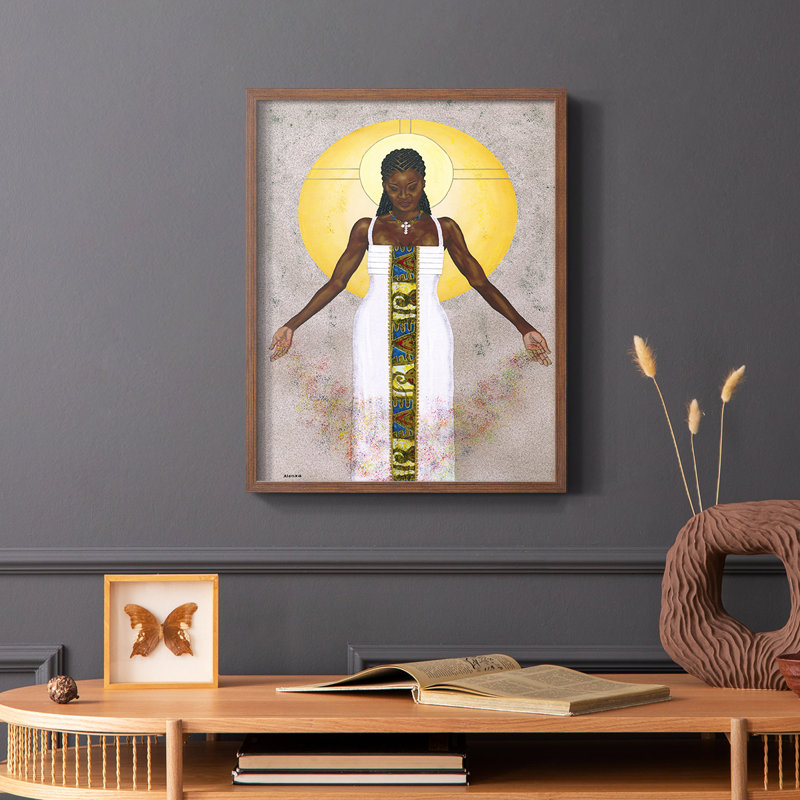 «Her Peace», reproduction encadrée - bois massif, Brun, H 14 po x l 11 po