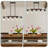 5-Light Wood 34" Kitchen Island Pendant with Clear Glass Shades-857510015