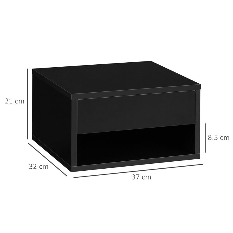 Mullica 37cm W Manufactured Wood Bedside Table