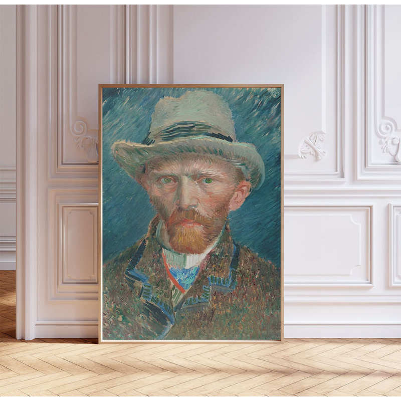 Self-Portrait With Grey Felt Hat 1887 by Vincent Van Gogh - No Frame Print, 29cm H x 21cm W