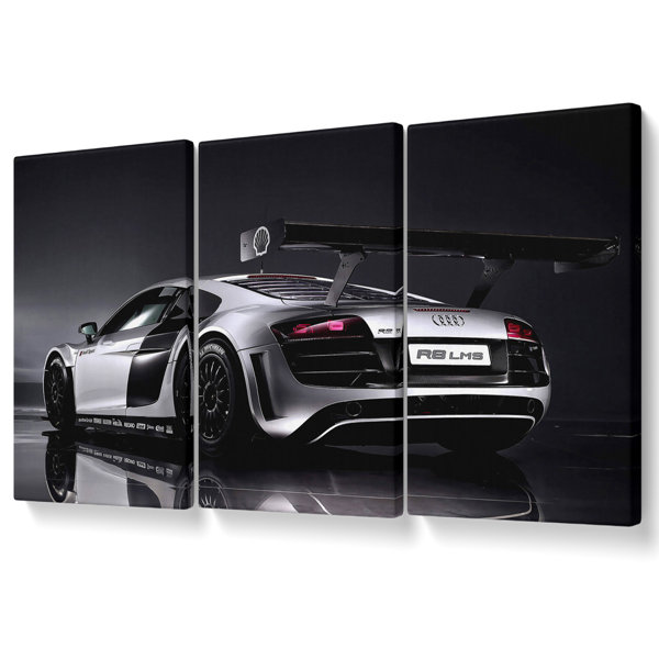 Brayden Studio 2010 Audi R8 LMS - 3 Piece Wrapped Canvas Graphic Art ...