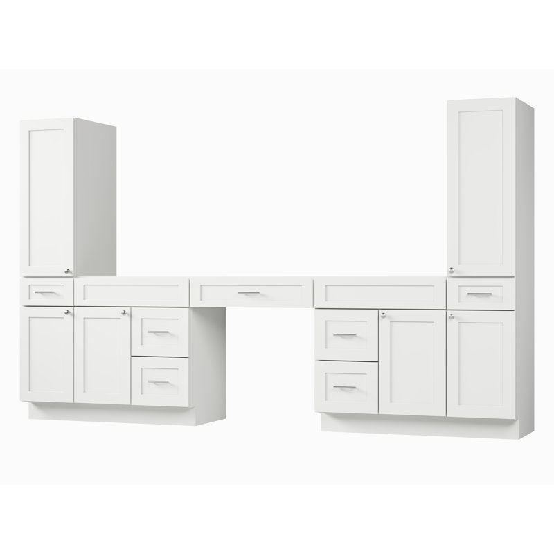 Meuble-lavabo double Disar, Blanc