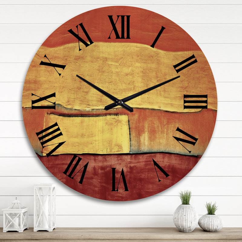 Horloge murale en bois massif Somoa, Très grand