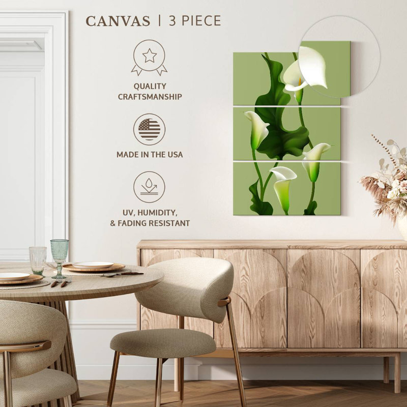 Harnek White Calla Lily, 57" H x 36" W