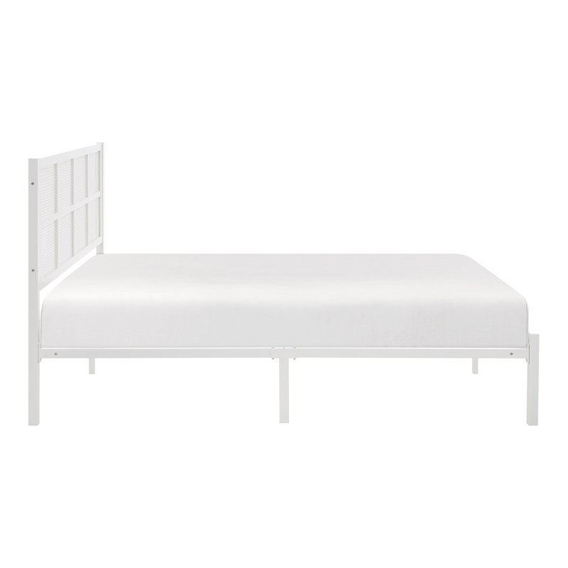 Eastern Platm Bedmetal Frame Finish Faux Cane Headboard