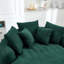 Canapé surdimensionné ovale rembourré à billes, canapé paresseux avec 3 grands coussins et 2 petits coussins, dossier enveloppant pour adultes, canapé à billes en chenille-130670943