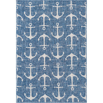 Tapis d'extérieur Ayton couleur mer
