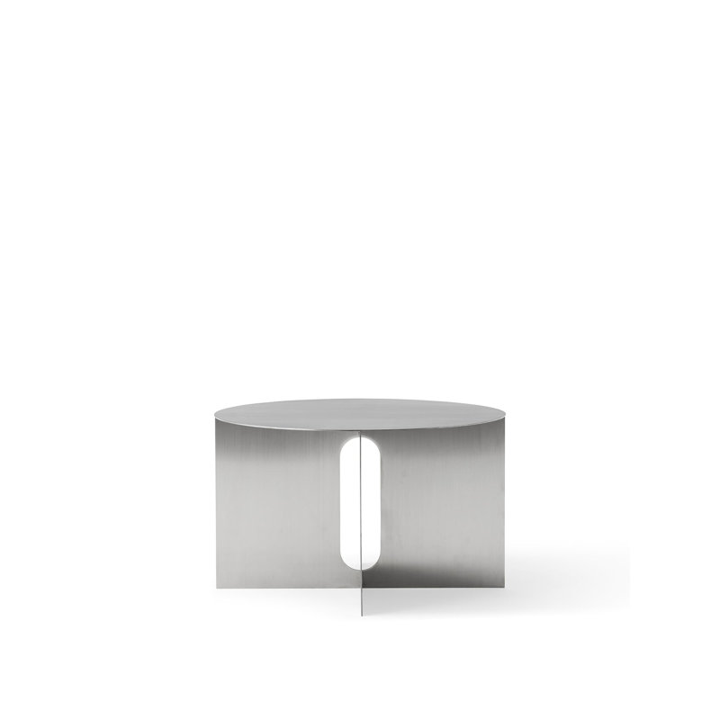 Androgyne End Table, Brushed Steel