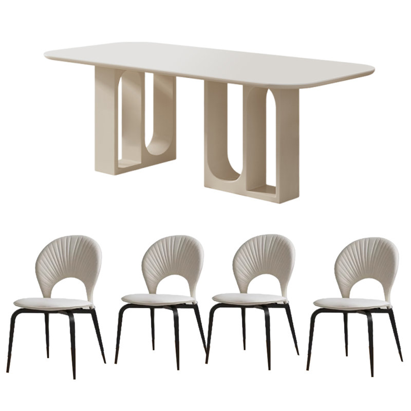 Light luxury rectangular simple dining table