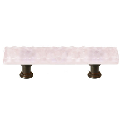 Poignée d'armoire décorative en verre 3 "CTC Glacier Rose