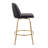 Lillymae Swivel Upholstered Faux Leather Counter Stool with Steel Frame