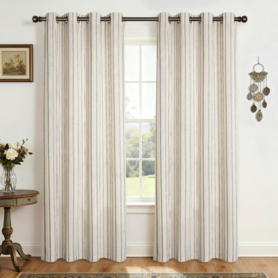 Paire de rideaux semi-transparents avec œillets Farmhouse