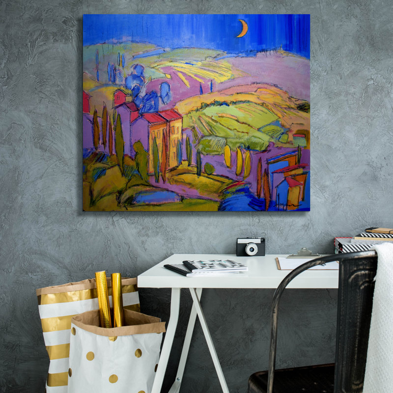  «Cascading Dream 1» par Dorothy Fagan, art mural sur toile, H 26 po x l 30 po