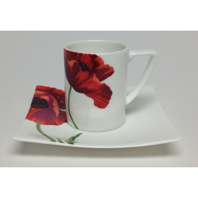 Tasse et soucoupe espresso en os
