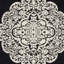 Tapis oriental noir / ivoire tissé à plat à la main Jamison-24680300