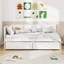Lit de jour simple avec 2 tiroirs de rangement et support pour garde-corps-1809420059