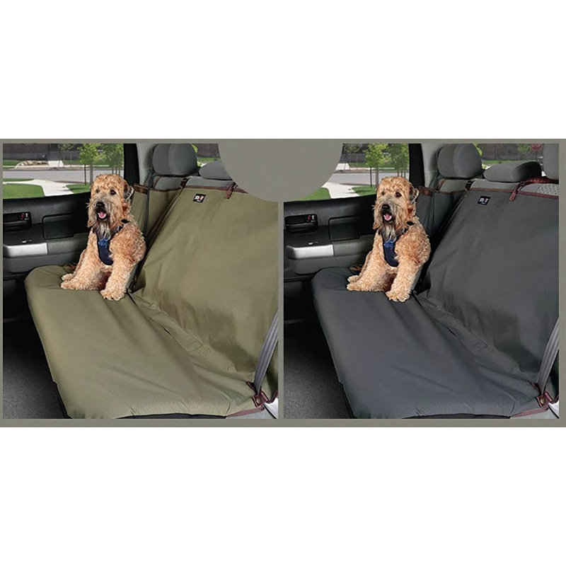 Siège de voiture en polyester anti-saleté pour animaux de compagnie, L 46,7 po x P 55,7 po, Gris
