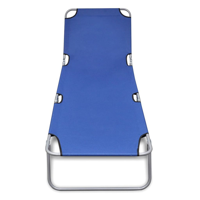 189cm Long Reclining Single Chaise, Blue