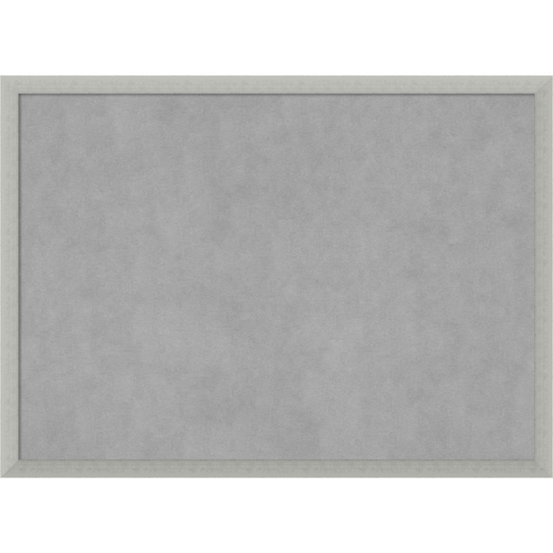 Tableau magnétique encadré feuille d'argent, H 22 po x l 30 po