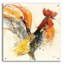 Art mural en verre rouge «Festive Rooster 1» par Albena Hristova-31753999