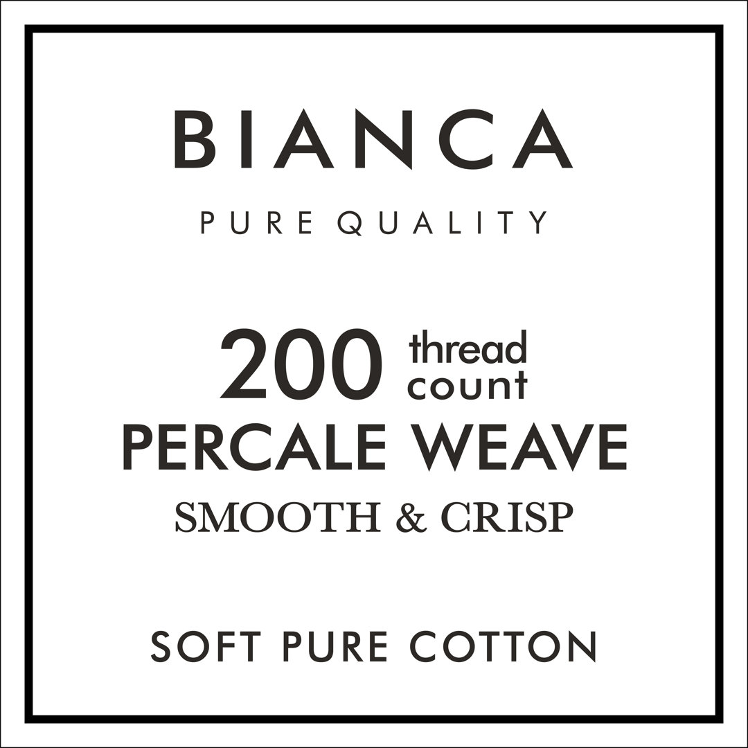 Bianca 200 Thread Count Cotton Percale Standard Pillowcase Pair Navy - Image 2