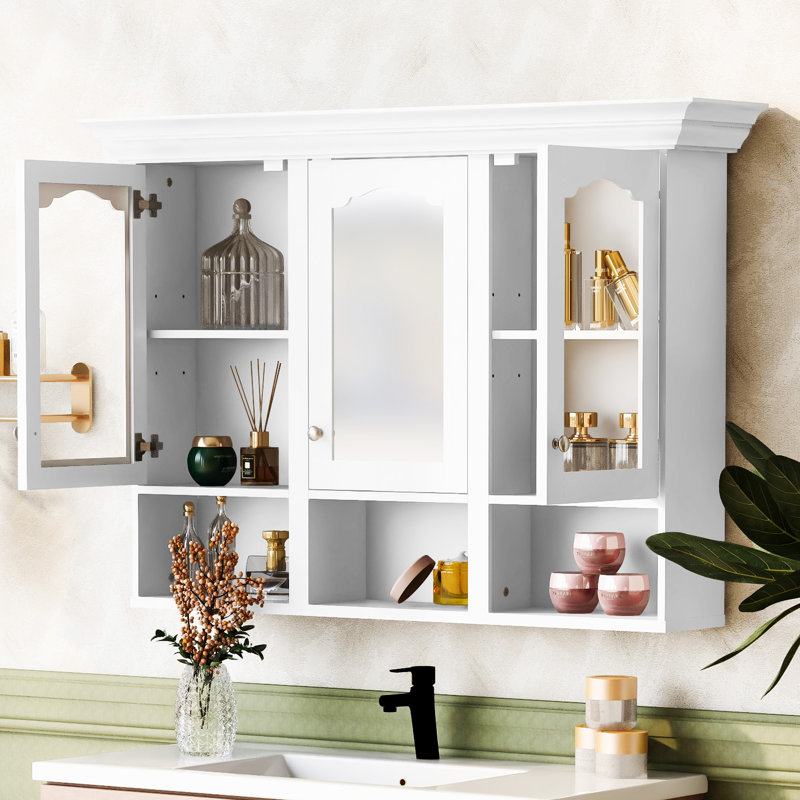 Armoire de salle de bain murale 47 "avec miroir