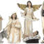 Ensemble de crèche de Noël 12,5 po, décoration de Noël crèche de Noël 12 pièces, blanc rétro-423068926
