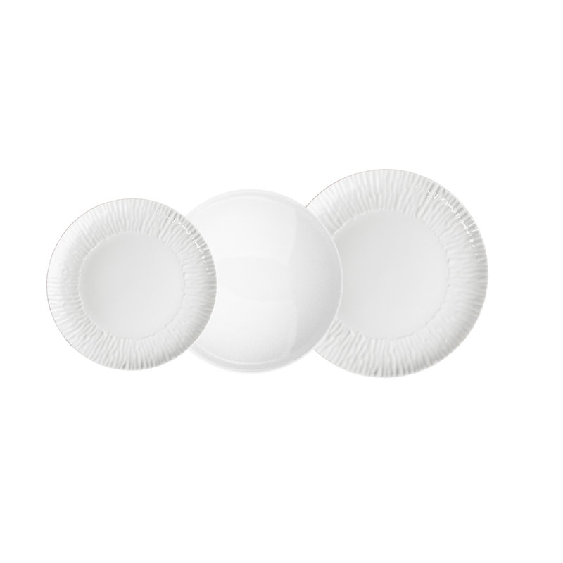 Hinze Piece Porcelain China Dinnerware Set - Service for 6