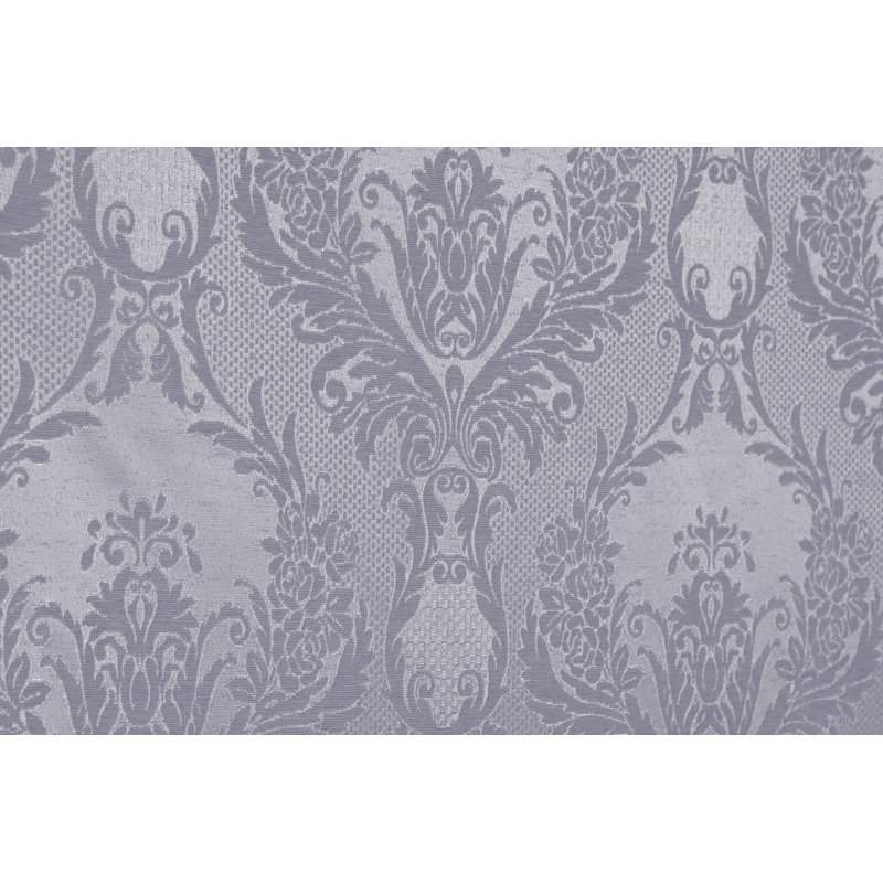 Medora Cotton Damask Bedspread with Pillowcases Included, Grey