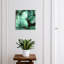 Key storage box, Opens to the left, 30x30x5, Black, The stunning green structure of the leaves, 