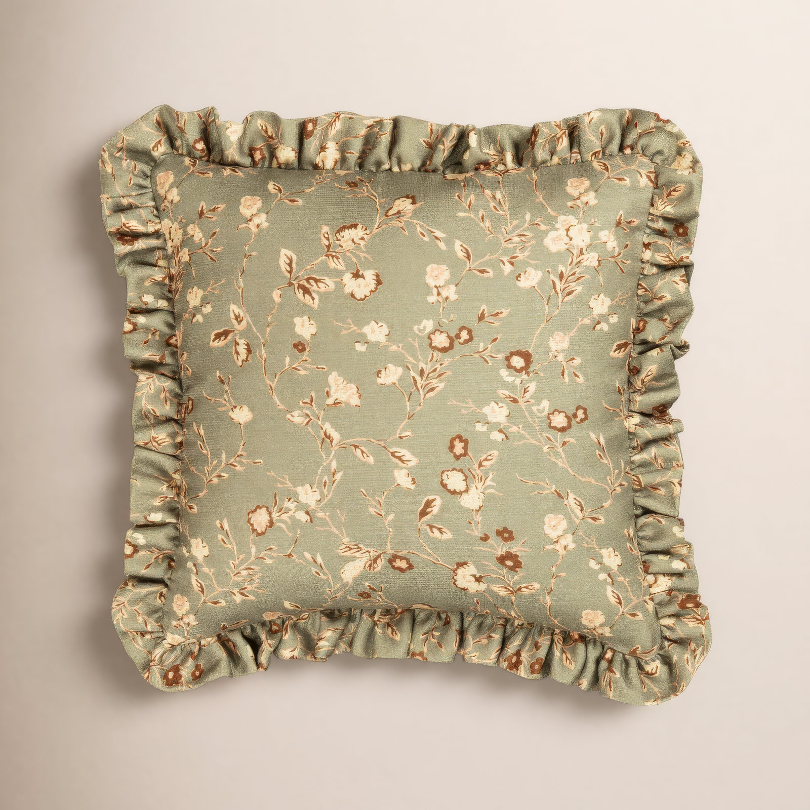 Winding Ivy Moss Throw Pillow, Polyester, Square 18"
