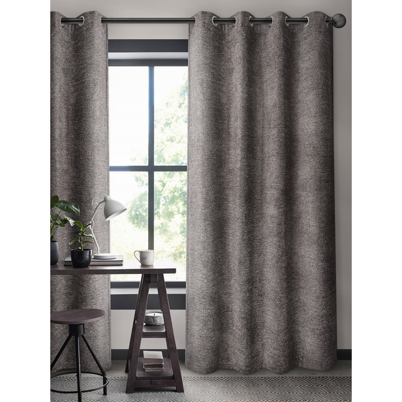 Rideau en polyester , Brun