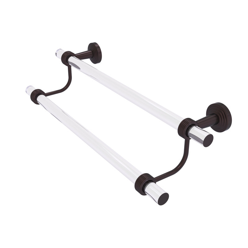 Double barre à serviettes murale Pacific Beach, Bronze antique, H 7,785 po x l 22 po x P 5,3 po