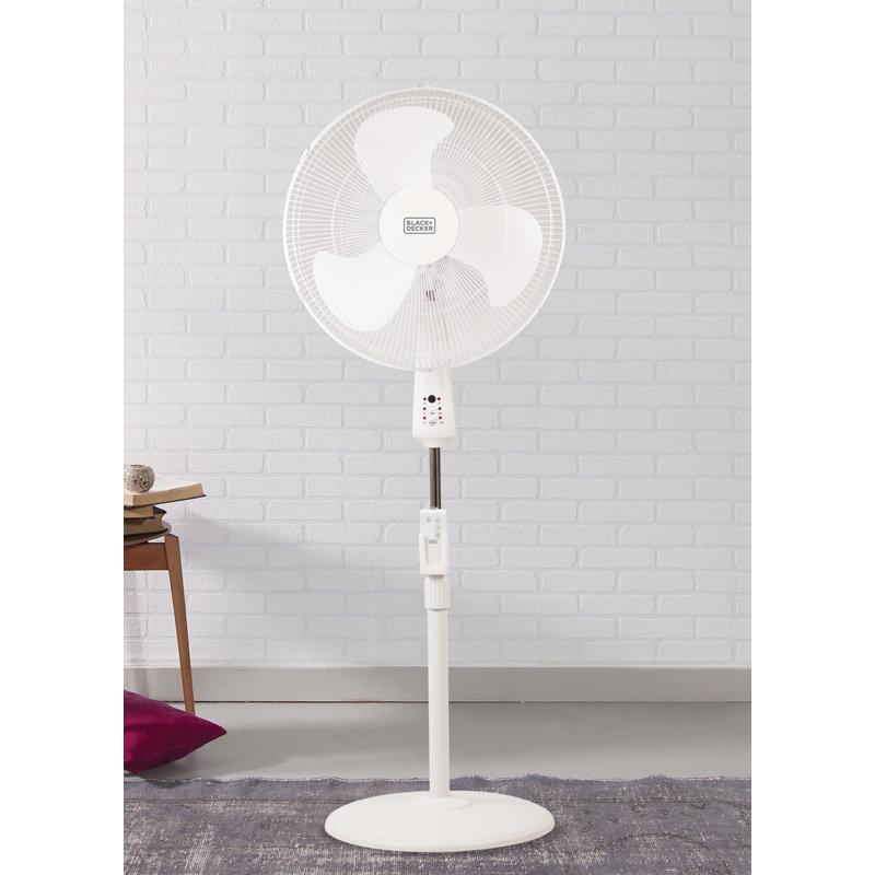 Ventilateur de plancher oscillant 18 po, Blanc