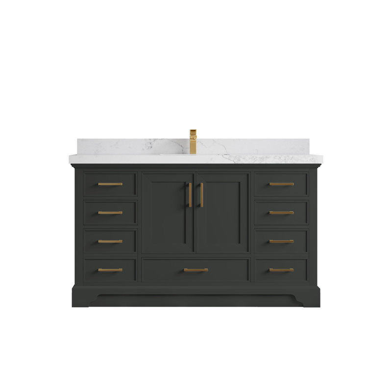 Meuble-lavabo simple avec plateau Charlotte 60
