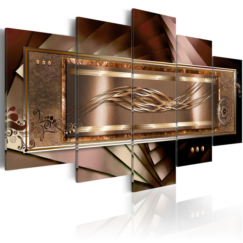 " Golden Gentleness " 5 - Pieces, 20" H x 40" W x 0.7" D