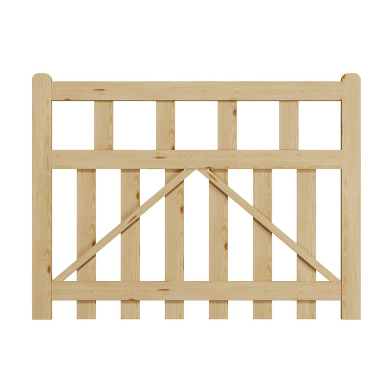 Chesnut Gate Fencing with 1 Panel(s) Included, 90cm H x 120cm W x 5cm D