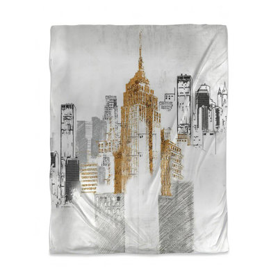 Housse de couette Blurry Cityscape White - Living Home Home Decor