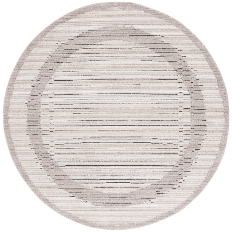 Jade 100 Performance Abstract Rug, Round 6'7"