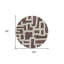Tapis d'intérieur rond lavable abstrait brun et beige 8 pi