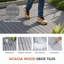 30 tuiles de terrasse emboîtables, bois franc d'acacia à motif rayé pour plancher extérieur, solution de patio imperméable et facile à installer