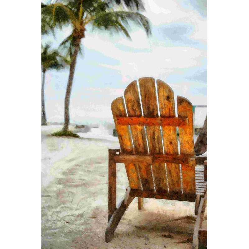 Chaise Adirondack peinte bord de mer, H 36 po x l 24 po