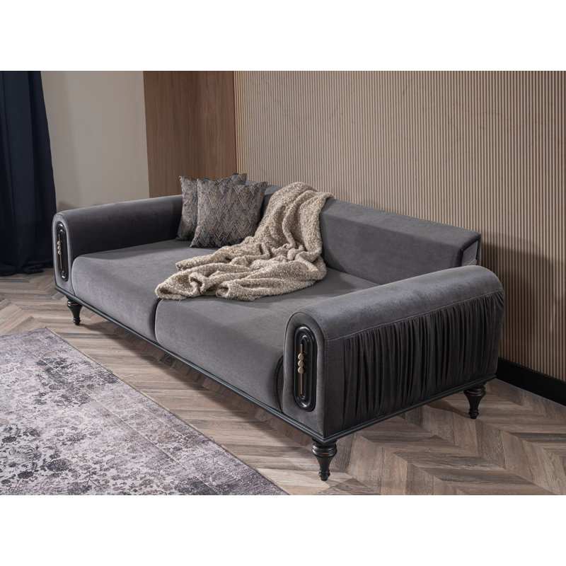 Decorius 90.551181102362'' Slipcovered Sofa