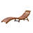 Luiza Outdoor Acacia Wood Chaise Lounge