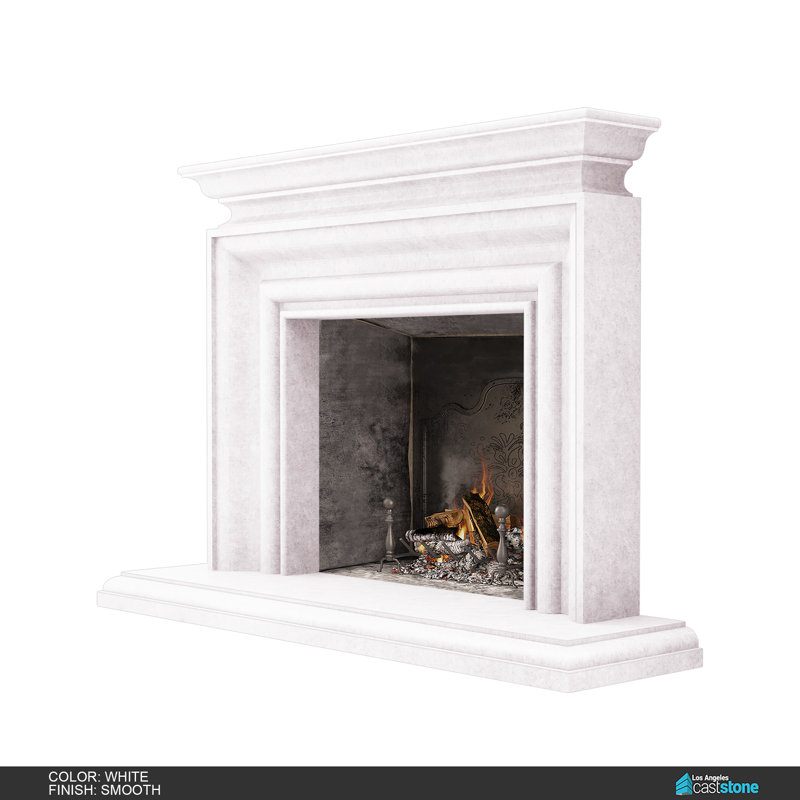 Napa Fireplace Surround, Smooth White